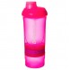 Шейкер с отсеками BioTech Shaker Wave+ - 600 мл (+250мл+100мл) (розовый) (рисунок-2)