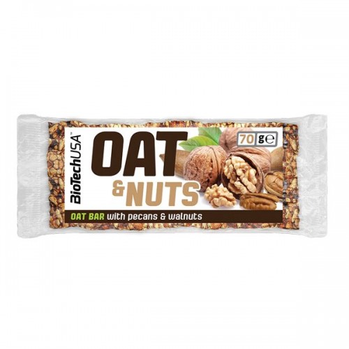 Батончик-мюсли BioTech Oat & Nuts Bar - 70 грамм