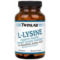 Отзывы Twinlab L-Lysine 500 мг - 100 капсул