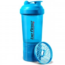 Be First шейкер с сеткой 3-в-1 - 500 мл (синий)