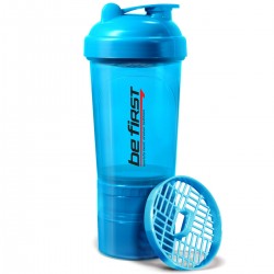 Be First шейкер с сеткой 3-в-1 - 500 мл (синий)