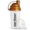 Be First шейкер прозрачный с сеткой - 700 мл (золотая крышка) (фото-1)