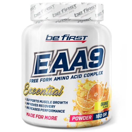 Комплекс незаменимых аминокислот Be First EAA9 Powder - 160 грамм апельсин