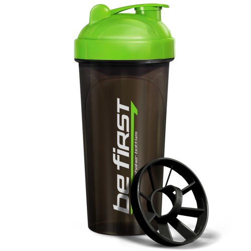 Be First шейкер с сеткой - 700 мл (черно-зеленый)
