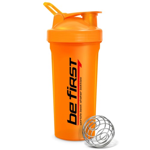 Be First шейкер с держателем и шариком - 600 мл (полностью оранжевый)