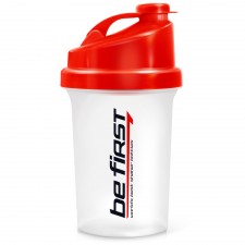 Be First шейкер прозрачный с сеткой - 500 мл (красная крышка)