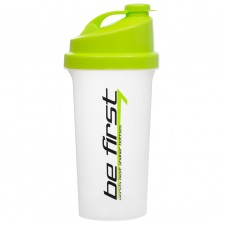 Be First шейкер прозрачный с сеткой - 700 мл (салатовая крышка)