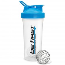 Be First шейкер с держателем и шариком - 600 мл (синяя крышка)
