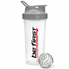 Be First шейкер с держателем и шариком - 600 мл (серая крышка)