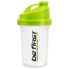 Be First шейкер прозрачный с сеткой - 500 мл (зеленая крышка) (фото-0)