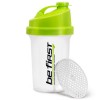 Be First шейкер прозрачный с сеткой - 500 мл (зеленая крышка) (фото-1)