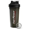 Be First шейкер с шариком - 1000 мл (серый/черный) (фото-0)