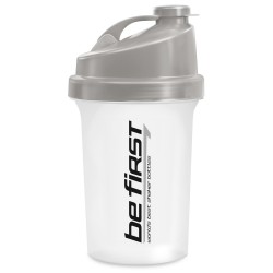 Be First шейкер прозрачный с сеткой - 500 мл (серая крышка)