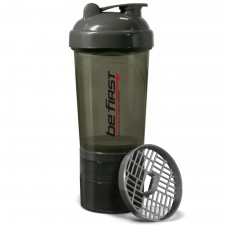 Be First шейкер с сеткой 3-в-1 - 500 мл (серый)