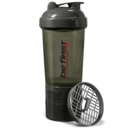 Be First шейкер с сеткой 3-в-1 - 500 мл (серый)