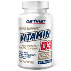 Витамин Д3 Be First Vitamin D3 2000 IU (50 mcg) - 60 гелевых капсул