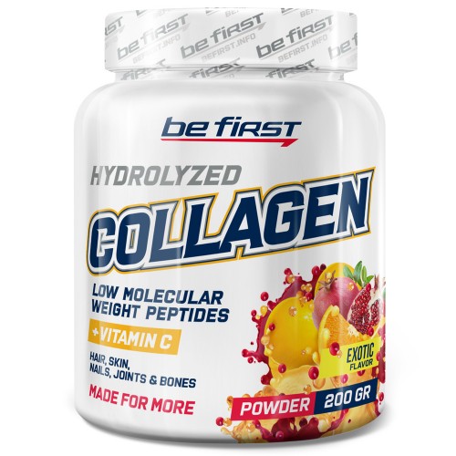 Коллаген с витамином C Be First Collagen + Vitamin C Powder - 200 грамм экзотик