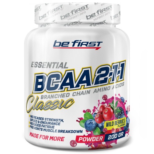 Be First BCAA 2:1:1 Classic Powder - 200 грамм лесные ягоды
