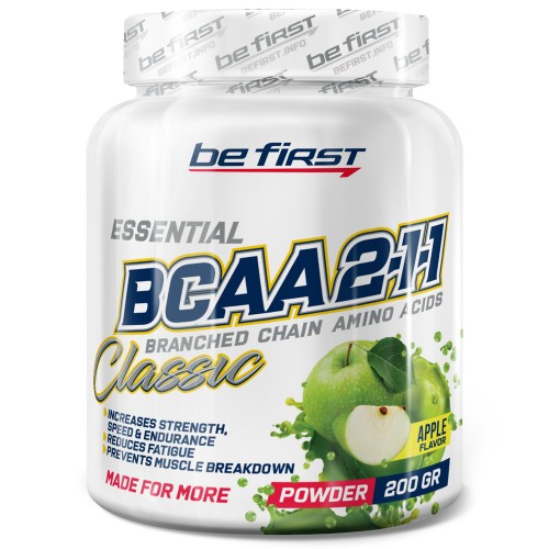 Be First BCAA 2:1:1 Classic Powder - 200 грамм яблоко