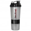 Be First Шейкер спортивный 3-в-1 - 500 мл. (черно-серый) (фото-0)