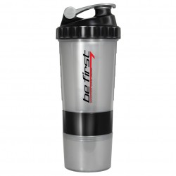 Be First Шейкер спортивный 3-в-1 - 500 мл. (черно-серый)
