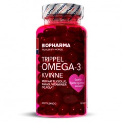Отзывы Biopharma Trippel Omega-3 Kvinne - 120 капсул