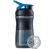 BlenderBottle SportMixer - 590 мл (черно-голубой) (фото-0)