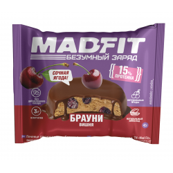 Mad Fit печенье глазированное 45 г Брауни с вишней