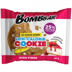 BomBBar низкокалорийное печенье Low-Calorie Cookie - 40 грамм малиновый чизкейк