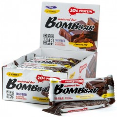 Отзывы BomBBar протеиновый батончик (двойной шоколад) - набор 20 шт по 60 грамм