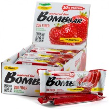 BomBBar протеиновый батончик (клубника) - набор 20 шт по 60 грамм