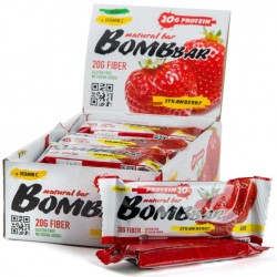 BomBBar протеиновый батончик (клубника) - набор 20 шт по 60 грамм