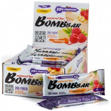 BomBBar протеиновый батончик (малиновый чизкейк) - набор 20 шт по 60 грамм