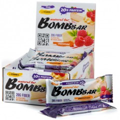 BomBBar протеиновый батончик (малиновый чизкейк) - набор 20 шт по 60 грамм