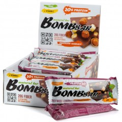 Отзывы BomBBar протеиновый батончик (шоколад-фундук) - набор 20 шт по 60 грамм