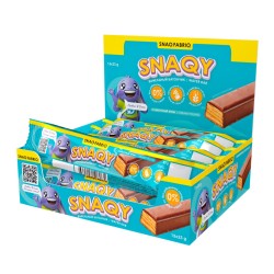 SNAQ FABRIQ Батончик вафельный глазированный с начинкой 23 г со вкусом сливочный пломбир