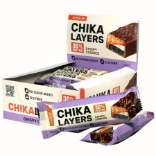 Chikalab протеиновый батончик Chika Layers - набор 20 шт по 60 грамм (хрустящее печенье)
