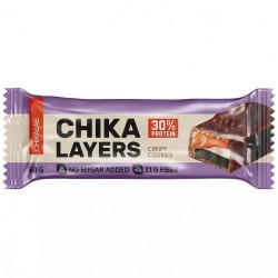 Chikalab протеиновый батончик Chika Layers - 60 грамм хрустящее печенье с двойным шоколадом
