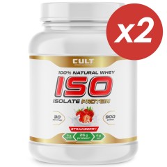 Изолят Cult ISOlate Protein (клубника) - 1800 грамм (2 шт по 900 г)
