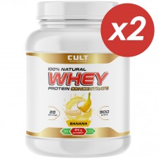 Cult 100% Whey Protein 75 (банан) - 1800 грамм (2 шт по 900 г)