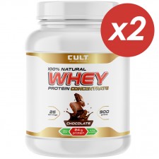 Cult 100% Whey Protein 75 (шоколад) - 1800 грамм (2 шт по 900 г)