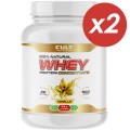Cult 100% Whey Protein 75 (ваниль) - 1800 грамм (2 шт по 900 г)