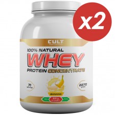 Cult Whey Protein Concentrate 75 (банан) - 4540 грамм (2 шт по 2270 г)
