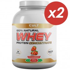 Cult Whey Protein Concentrate 75 (клубника) - 4540 грамм (2 шт по 2270 г)