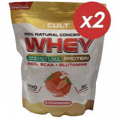 Cult Whey Protein 80 (клубника) - 1800 грамм (2 шт по 900 г)