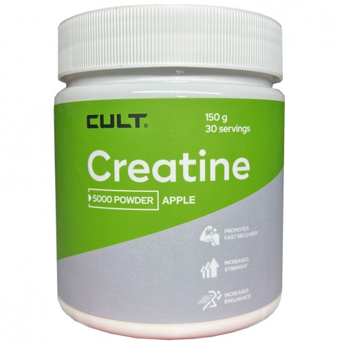 Креатин моногидрат Cult Creatine Monohydrate - 150 грамм яблоко зеленое