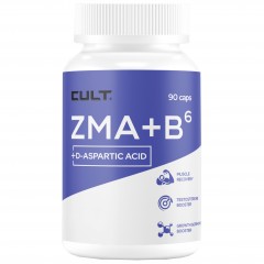 Цинк, магний, витамин В6 и аспарагиновая кислота Cult ZMA + B6 + D-Aspartic Acid - 90 капсул