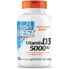Отзывы Doctor's Best Vitamin D3 125 mcg (5000 IU) - 360 капсул
