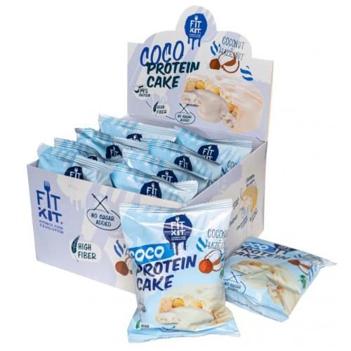 FIT KIT Coco Protein Cake (кокос-фундук) - набор 8 шт 90 грамм