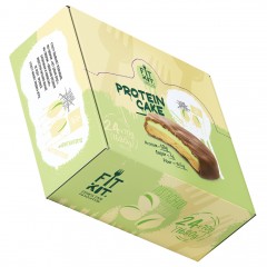 Печенье протеиновое глазированное FIT KIT Protein Cake (фисташковый крем) - набор 24 шт по 70 грамм